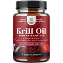 Krill Omega 3 Fish Oil Softgels - Concentrated Krill EPA & DHA Fish Oil Omega 3 Supplement for Women & Men for Immune Support, Healthy Brain & Heart Health - Burpless Mastné kyseliny Supplement - 30 Count