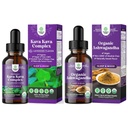 Bundle of Potent Liquid Kava Kava Drops Supplement with Kavalaktóns for Better Sleep and USDA Organic Ashwagandha Liquid Drops - Ashwagandha Root Extract for Stress and Mood Support for Adults