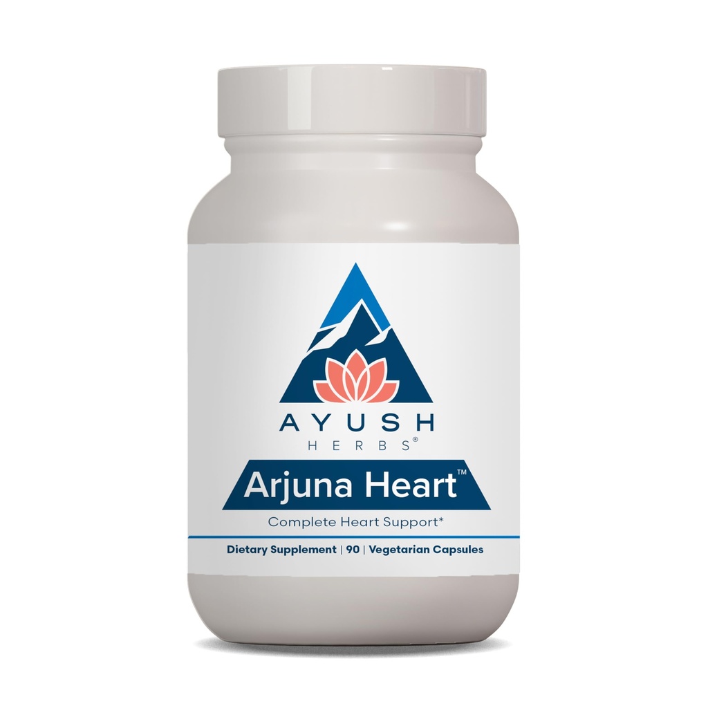 Ayush Herbs Arjuna Heart, Herbal Supplement for Heart Support, Heart-Protection Kapsule pre Muži a ženy, 90 Vegetariánske kapsule
