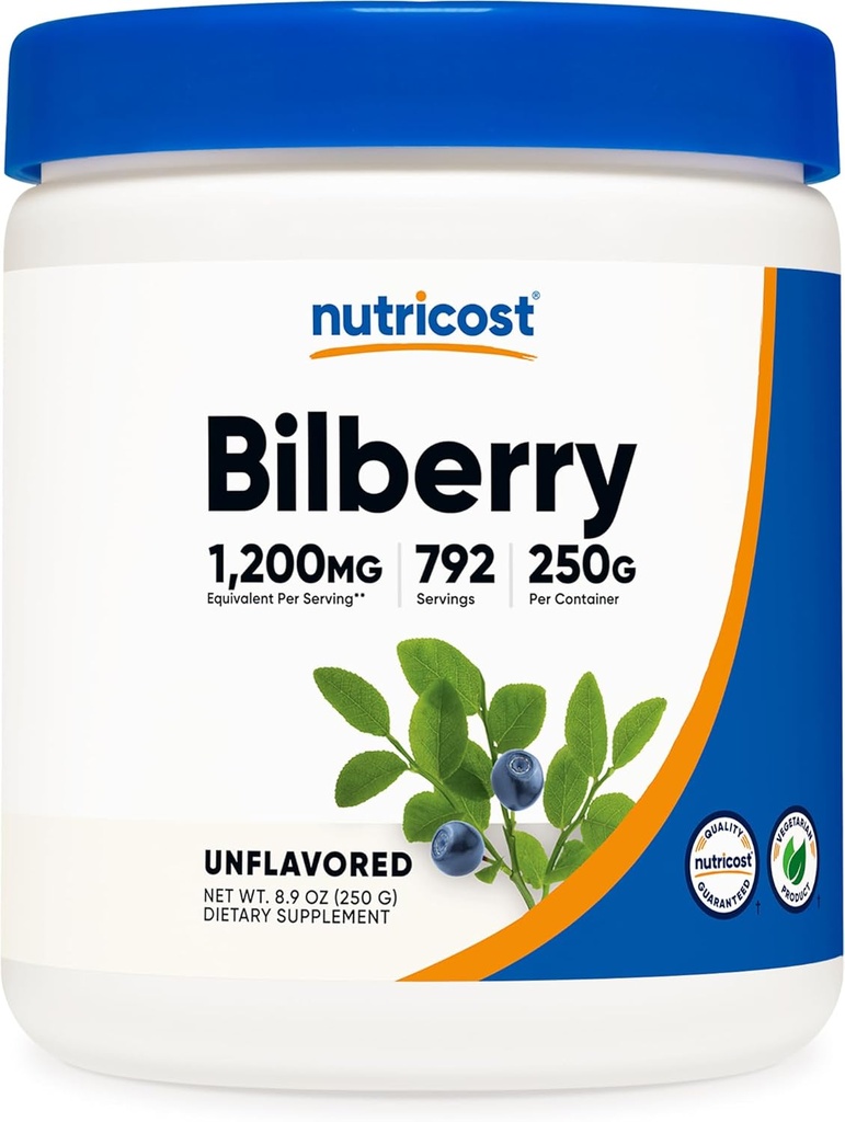 Nutricost čučoriedkový prášok 250 Grams - bezlepok a bez GMO