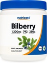 Nutricost čučoriedkový prášok 250 Grams - bezlepok a bez GMO