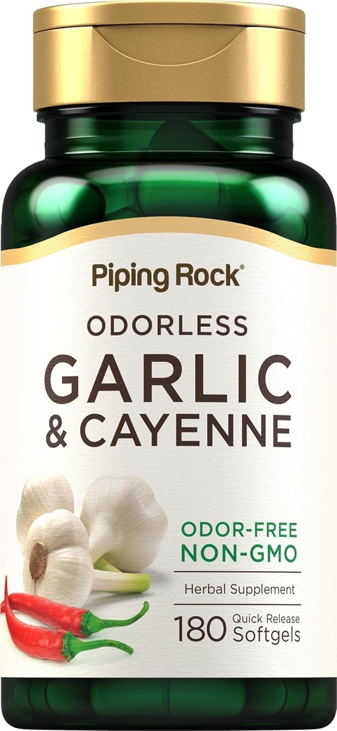 Piping Rock Odorless cesnak softgels 180 Softgels 