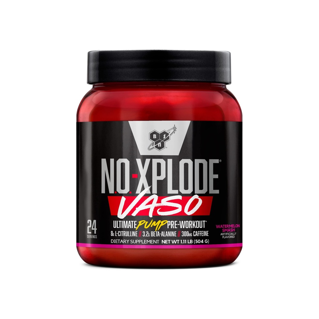 BSN N.O.-XPLODE Powder Vaso Pre Cvičenie s 8g L-citrulínu a 3,2g Beta-Alanínu a energie, Chuť: Watermelon Smash, 24 Serviv
