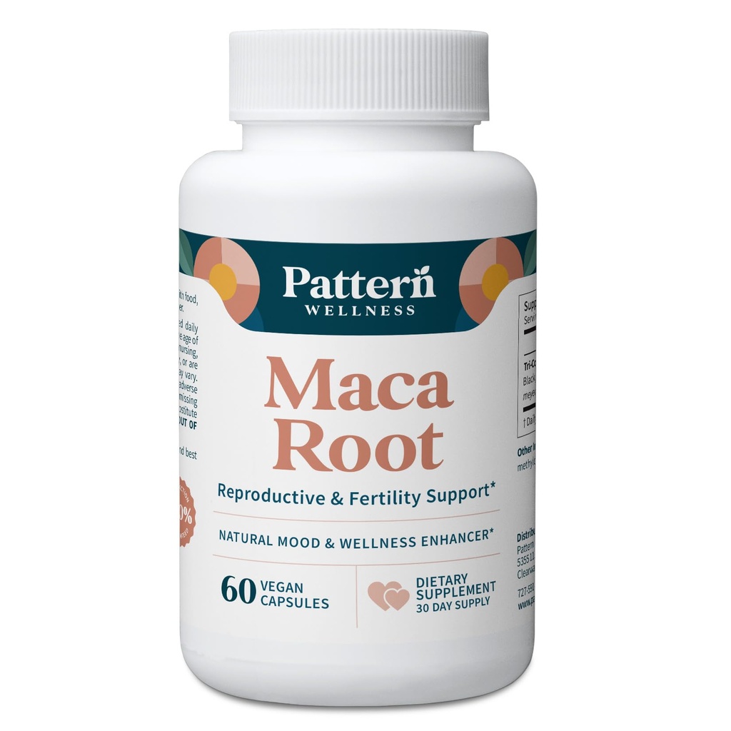 Vzor Wellness Maca Root pre mužov a ženy - 10 000mg - Prírodné Mood & Wellness Enhancer - Jedinečný Optimum Blend pre plodnosť, reprodukciu a zdravie celého tela - 60 Vegan Kapsule