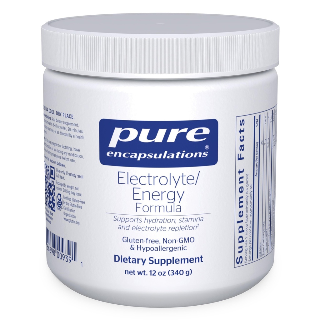 Pure Encapsulations Electrolyte/Energy Formula -- 340 gramov