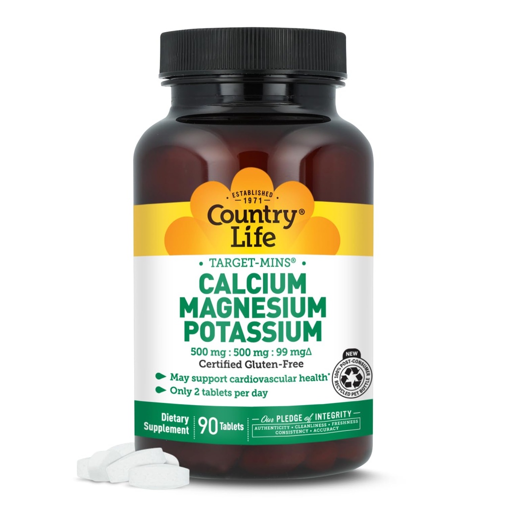 Country Life Calcium- Magnesium-Potasium - 90 tabliet