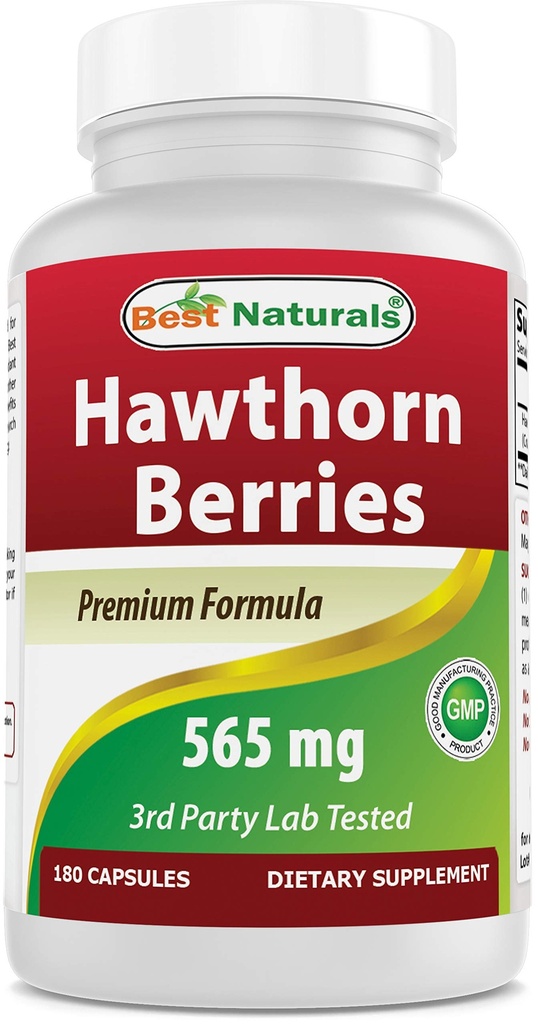 Najlepšie Naturals Hawthorn Berry 565 mg 180 kapsúl (180 Počet (Pack of 1))