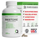 Obnoviť 2 V 1 Colon Cleanse & Detox w/ Psyllium - Podpora Digestion, Debloating & Coconcase Relief for Women & Men, Gut Detox Cleanse w/ Magnézium