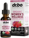 Hormonálna rovnováha pre ženy a PMS Relief - Ženský wellness Organic Hormonal Balance Supplements Liquid Drops & Menstrual Cramp period Support - Malinová Leaf, Chasteberry, Black Cohosh Supplement 1 Oz