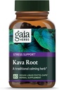 Gaia byliny Kava Kava Root, Vegan Tekuté kapsuly, 60 grófov - podporuje Emocionálnu rovnováhu, pokoj a relaxáciu, Zaručená Potency 75mg Active Kavalaktóny