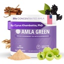 Amla Powder & Imunity Blend Superfood Supplement with Elderberry, 20x Ultra Concentrated Amla, Immune Support, Made with Ginger, Škorica, Peppermint, Indian Gooseberries, Imunity, 30 Servings