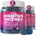 Tráviace enzýmy pre ženy a mužov Gummies w/ Probiotiká, papája, hypromelaín, zázvor - úľava od štipľavého a chutného zdravia Digest Proteins Dairy Carbs Veggies Tuky, cukor bez vegánu, 120Cts