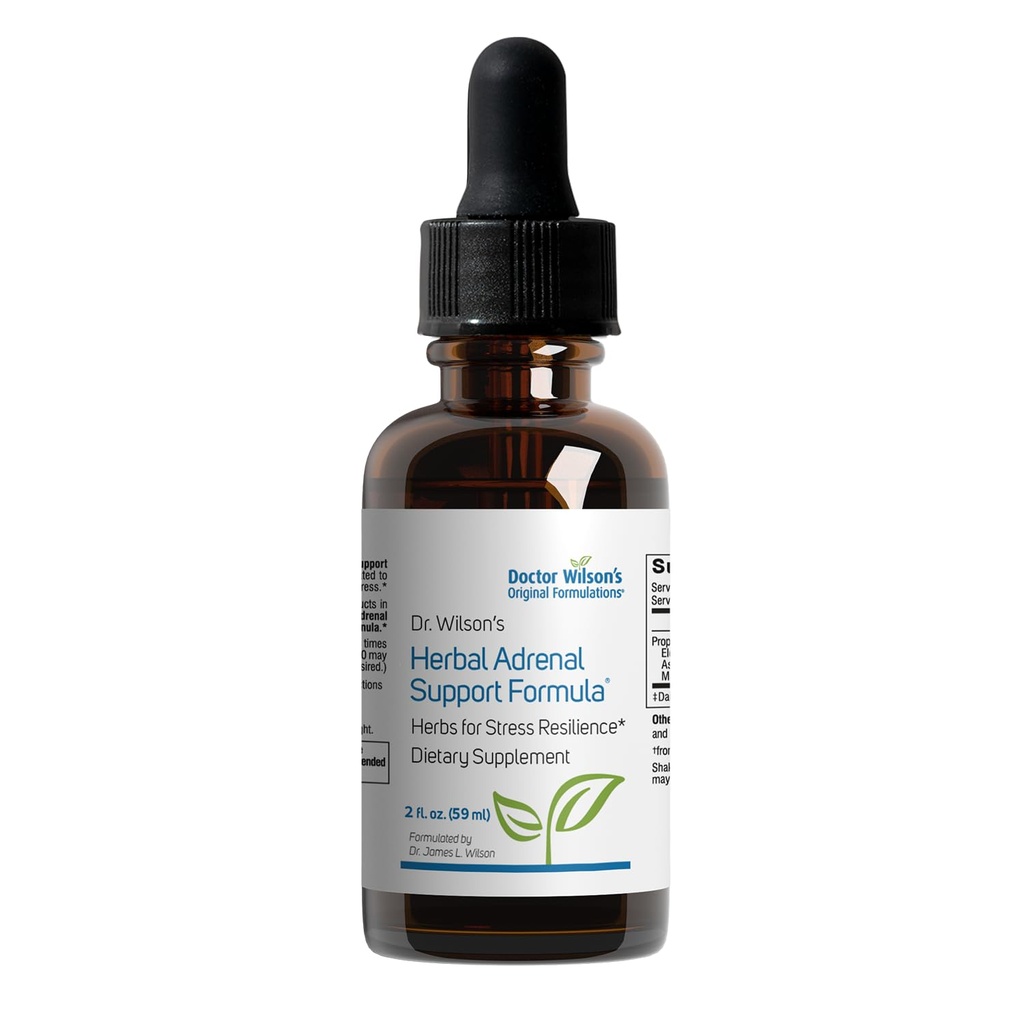 Dr. Wilson's Herbal Adrenal Support Formula adaptogénne byliny pre denné použitie, spánok a energetická podpora 2 Ounces