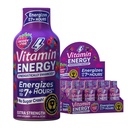 Vitamín Energy B12 11,000% Extra sila Energia Shot Rink Berry 12 Balenie, 260mg Prírodný kofeín, B12 & B6, Noottropic Focus, Vitality, Zero Sugar, Gluten-free, Vegan, Kosher, 1,93 fl oz