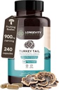 Organické Turecko chvostové huby Kapsule Supplement (240) 