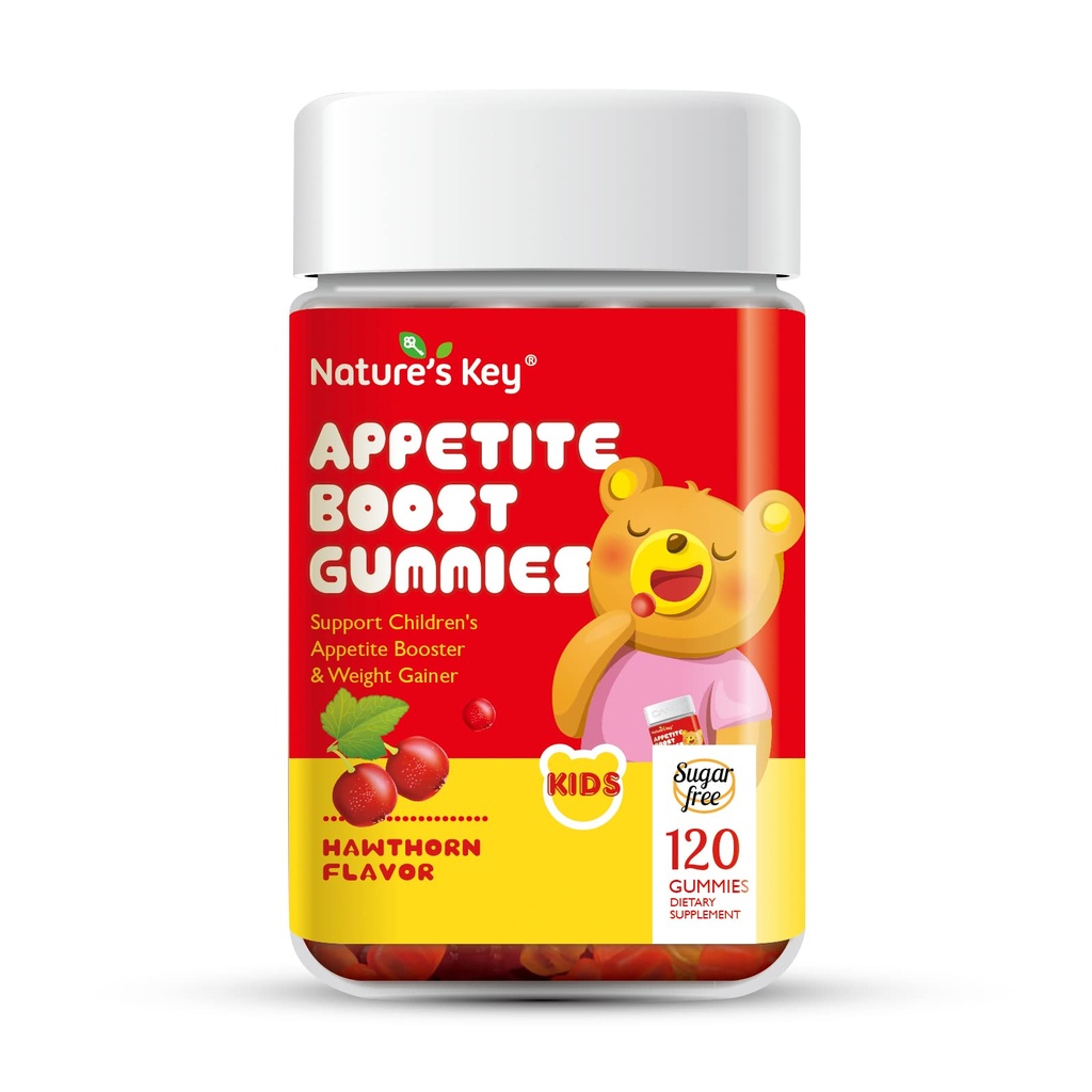 Kľúčová chuť k jedlu Booster Gumies - pre deti jesť viac, Podpora chuť k jedlu Stimulant a hmotnosť Gainer - Hawthorn chuť (120 počet, balenie 1)