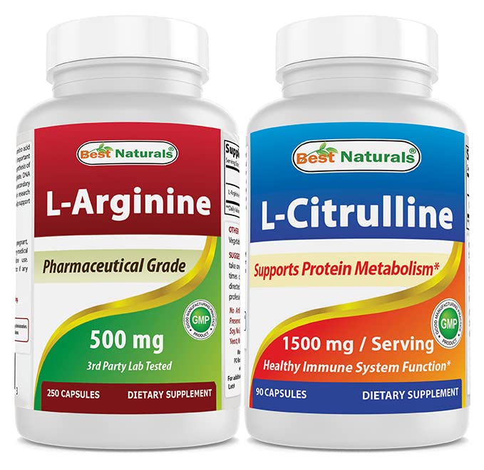 Najlepšie prírodné L-arginín 500mg & L-citrulín 1500mg
