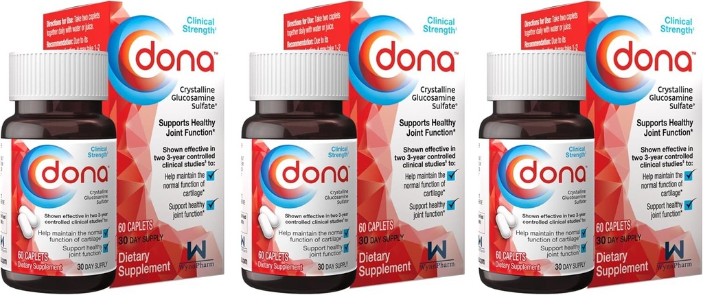 Dona Crystalline Glukozamín Sulfát 60 kapsúl (3 balenia) F
