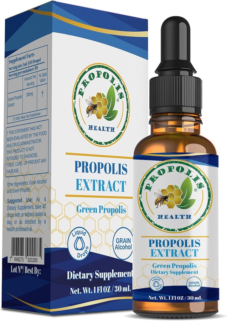 Propolis Health - Bee Propolis Extract - Brazílska včela Propolis - 30 dní Zásobovanie - Propolis Liquid Supplement - Propolis kvapky