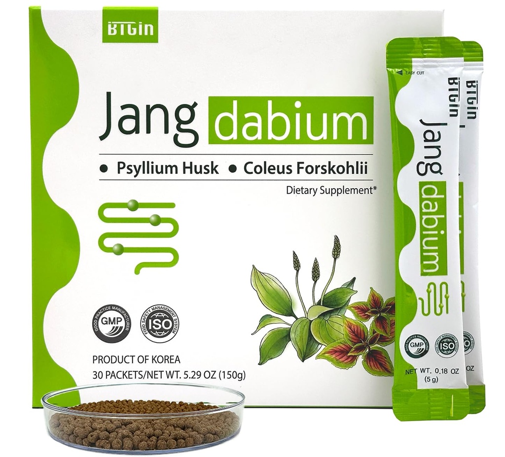 Psyllium Husk Fiber,Coleus Forskohlii,Fish Collagen Supplement for Digestive Health, Weight Management Colon Cleanse, Jangdabium 30 Pakety