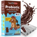YumVs probiotiká pre deti s prebiotikou Fiber Cukor bez čokolády žuvacie doplnky - Dietary Supplement Chewables for Digestive Health - Batoľatá, Deti a dospievajúci 60 Počet
