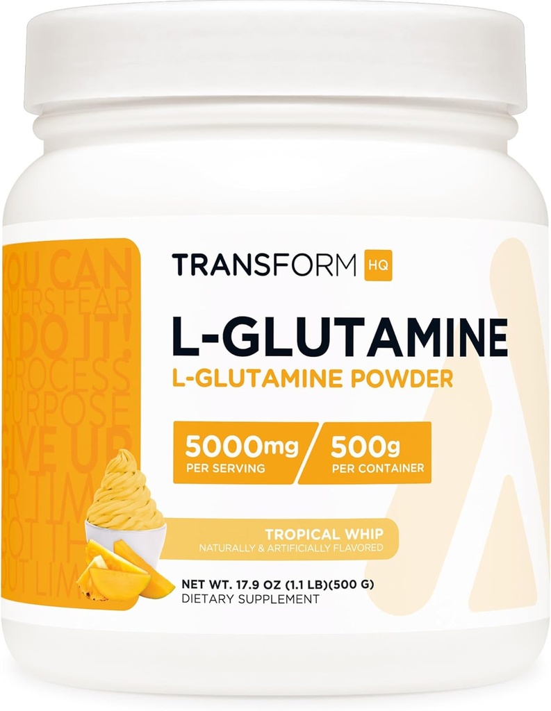 TransformHQ L-Glutamine Powder 500g (Tropical Whip) - bezlepkové, non-GMO