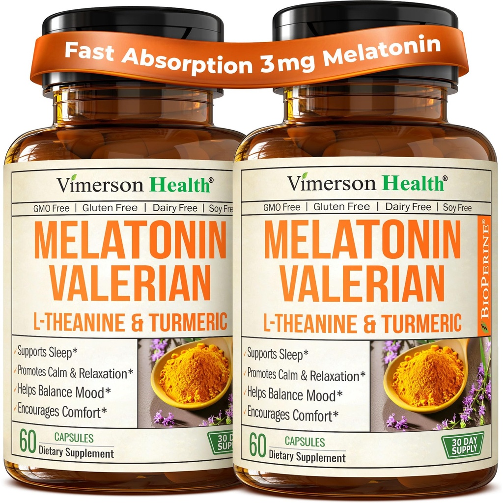 Melatonin Sleep Aid s L Theanine & Valerian Root 