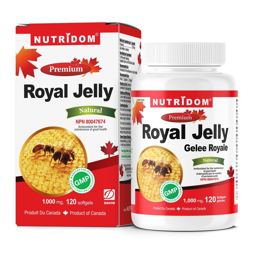 Nutridom Royal Jelly 1000mg, 120 softgels (jedna fľaša)