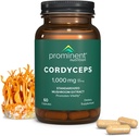 Prominentná výživa Cordyceps doplnok - Podporuje vitality - 1000 mg, 60 Počet