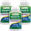 Najlepšie prírodné vitamín B1 ako tiamín mononitrát 100 mg tablety (120 počet (Pack of 3))