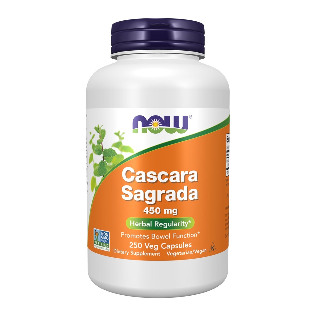 Teraz Foods Supplements, Cascara Sagrada (Rhamnus purpuriana) 450 mg, Bylinná pravidelnosť*, 250 Veg Kapsule
