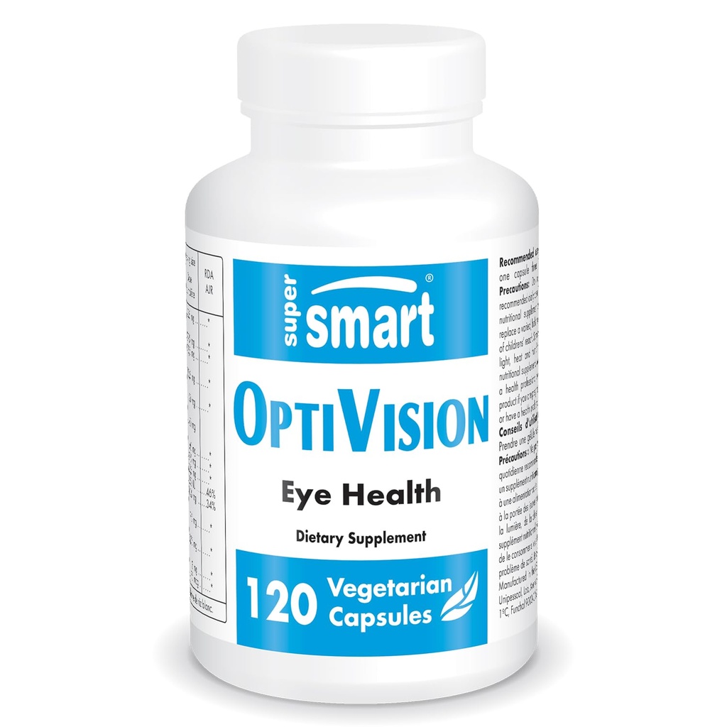 Supersmart - OptiVision (Advanced Formula) - s čučoriedkovým extraktom, Black Currant, lutein, Zeaxantin, Astaxantín - Eyes Supplement 