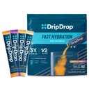 Hydratačné pakety DripDrop - Balenie pre tropické odrody - Powder Drink Mix - Mango, Açaí, Passion Fruit, Piña Colada - Non-GMO, bez lepidla, Vegan - 32 Sticks