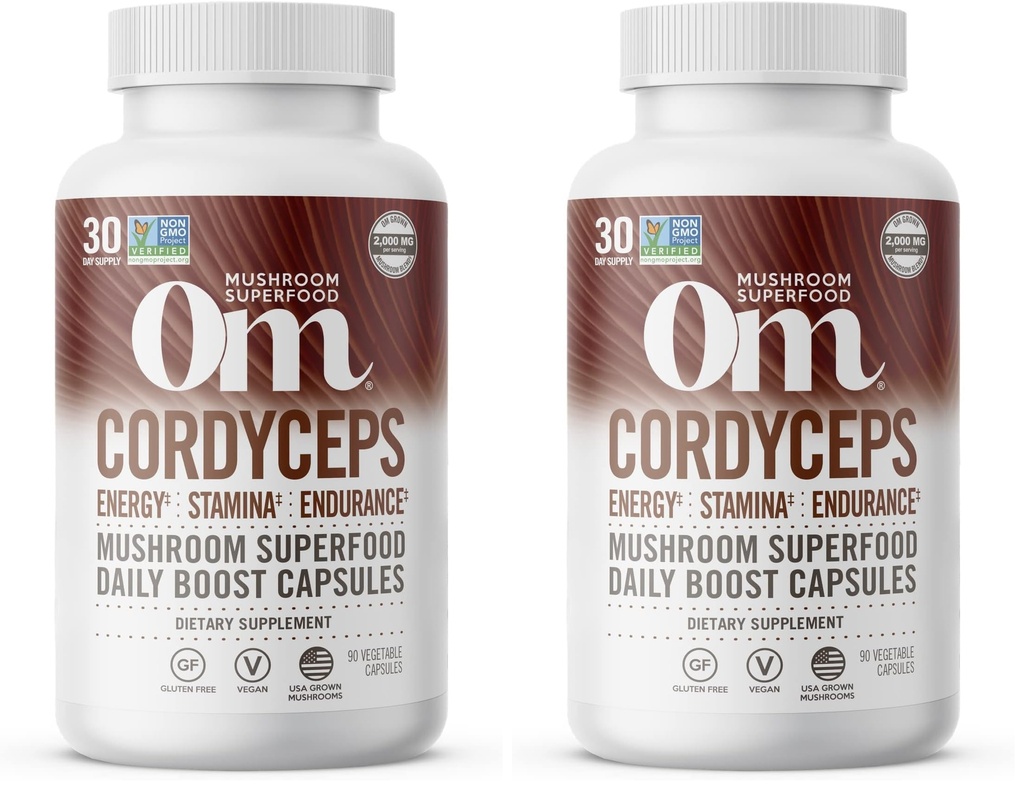 Om Mušroom Superfood Cordyceps Hubové Kapsule Superfood Supplement, 90 Gróf, 30 dní, Energia, Power, Výdrž a Vytrvalosť podpora, Superfood Supplement for Sports Performance (Súbor 2)