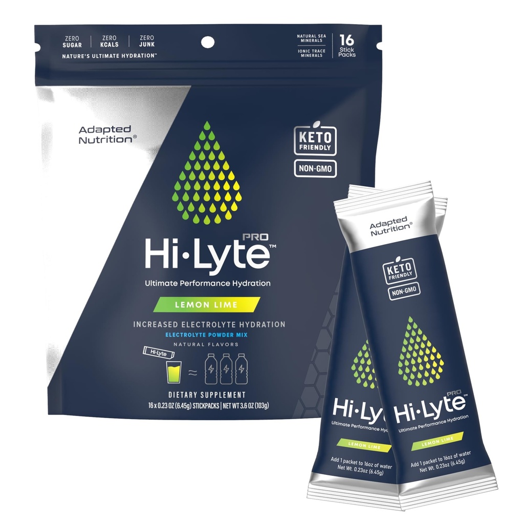 Adapted Nutrition Hi-Lyte Pro Hydration Pakets - 16 Individuálne pitné pakety 