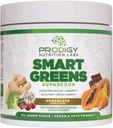 Prodigy Smart Greens - Super Greens Powder Smoothie & Drink Mix - Probiotiká pre trávne zdravie a úľavu od ožarovania, Proteíny, Vegetariáni a ovocie s chlórella pre zdravie Gut