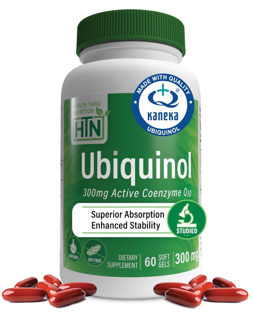 Zdravie Thru Nutrition Ubichinol 300mg 60 Softgels ako Kaneka QH Znížená CoQ-10 