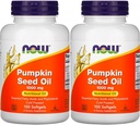 Now Foods Pumpkin Seed Oil 1000mg Soft-gels, 200-Count (100X2)