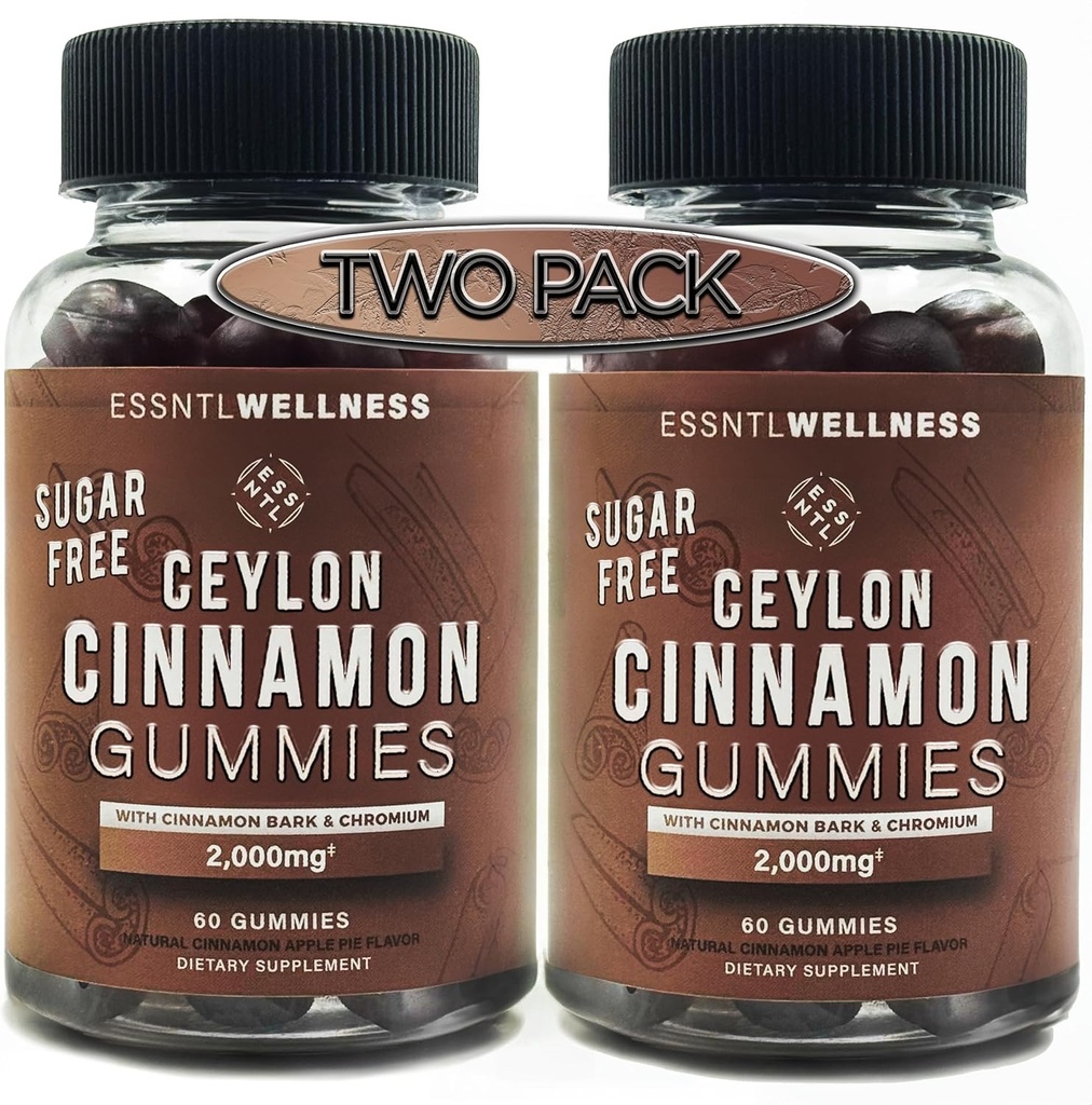Ceylon škorica bez cukru Gumies, (120ct 2000mg/Serving) Joint Support, Antioxidant, Delicious Sugar Free Apple Pie Gummies, Vegan a Gluten Free