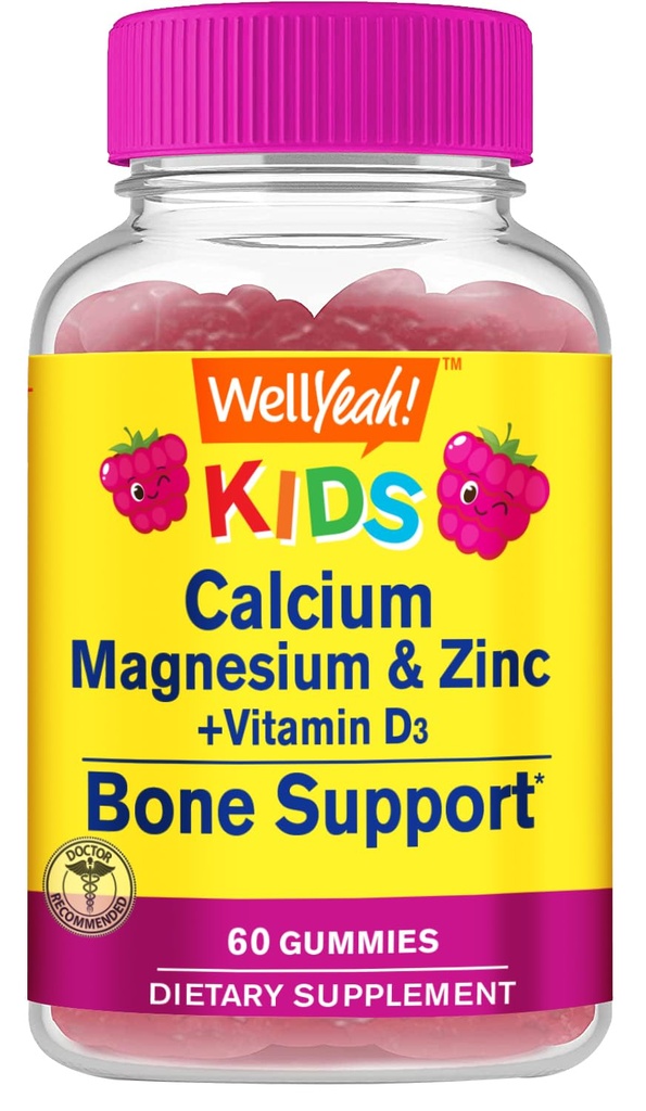 Vápnik, horčík, zinok + vitamín D3 Gummy podľa WellYeah 