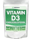 XPRS Nutra vitamín D3 prášok (cholekalciferol) - Neochutený VIT D pre kosti a imunitu - vitamín D3 prášok pre svalovú funkciu - vitamín D doplnky (8 Ounce)