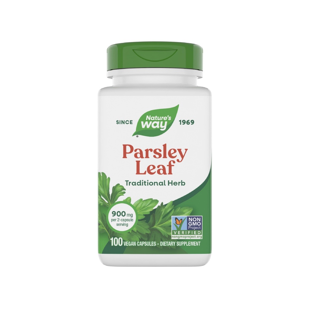 Nature's Way Premium Bylinný petržlen Leaf poskytuje chlorofyl, 100 Vegan Kapsule