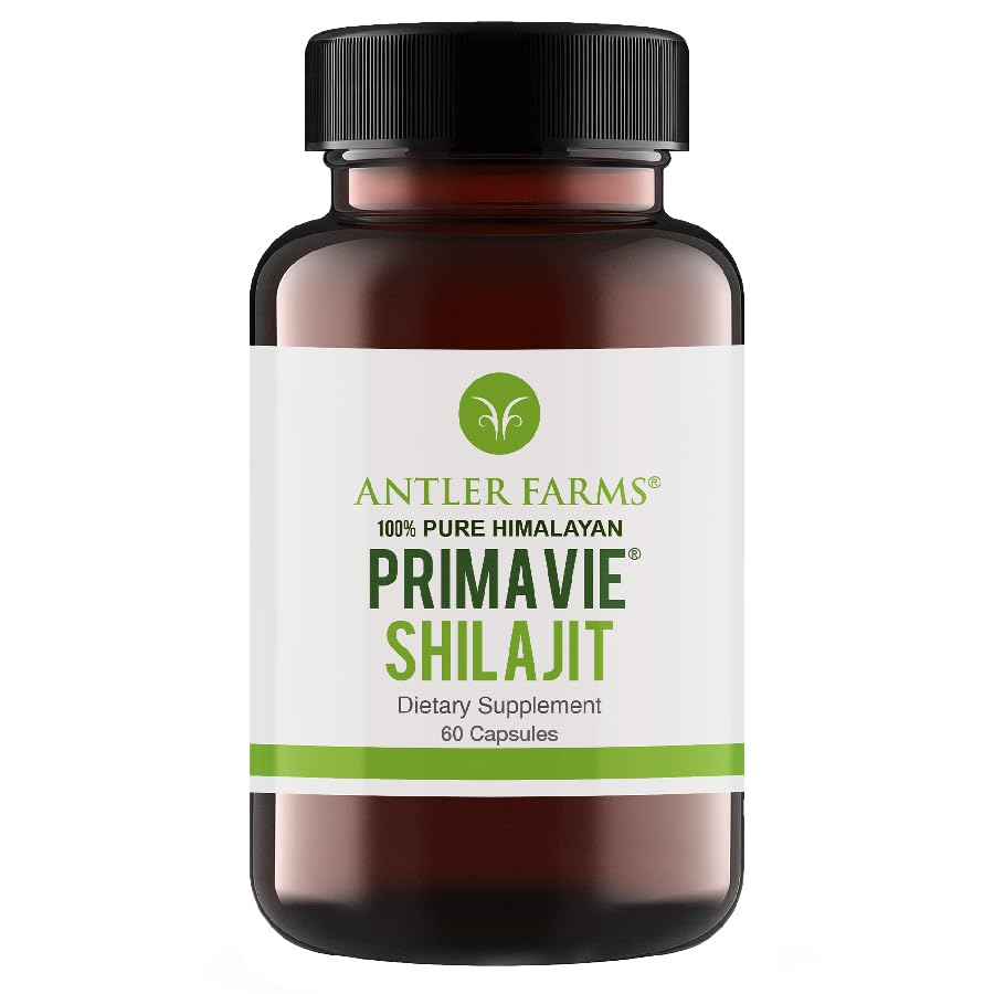Antler Farmy - 100% Pure PrimaVie Shilajit od Men Extract, 60 Kapsule, 250 mg 