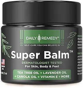 DAILY REMEDY Tea Tree Oil Extra sila Super Balm - Athletes Noha krém bojuje proti Ringworm, Jock Itch, nechty problémy - Vyživuje prasknuté svrbenie kože na telo a nohy - Vyrobené v USA (2 balenie)