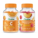 Životaschopný vitamín C 750 mg + horčík 85 mg, Gumičky Bundle - veľké ochutnávky, vitamínové doplnky, bez lepku, bez GMO, žuvacia Gummy