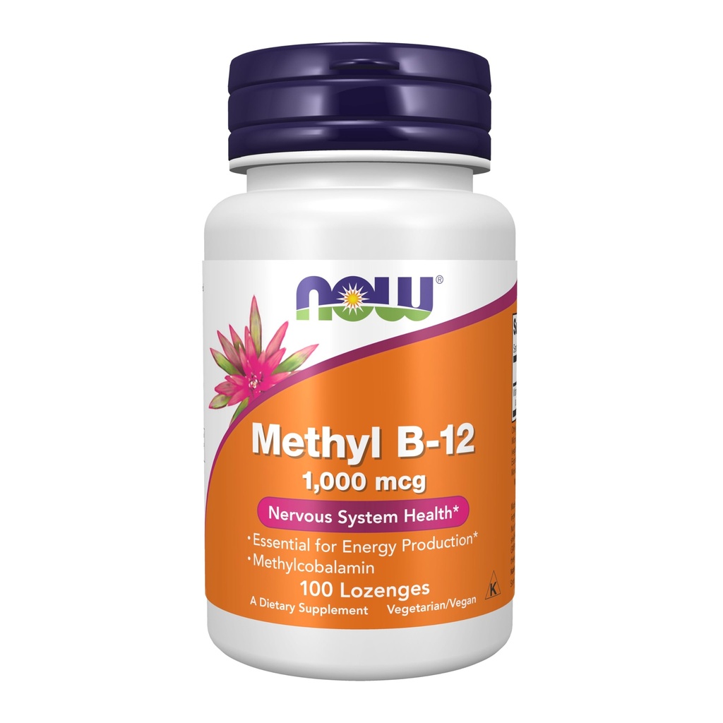 Teraz doplnky, metyl B-12 (metylkobalamín) 1000 mcg, Nervový systém zdravie*, 100 Lozenges