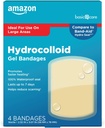 Basic Care Advanced Rýchle liečenie Hydrokoloidné Gélové obväzy, veľké obväzy na rane, 4 ot