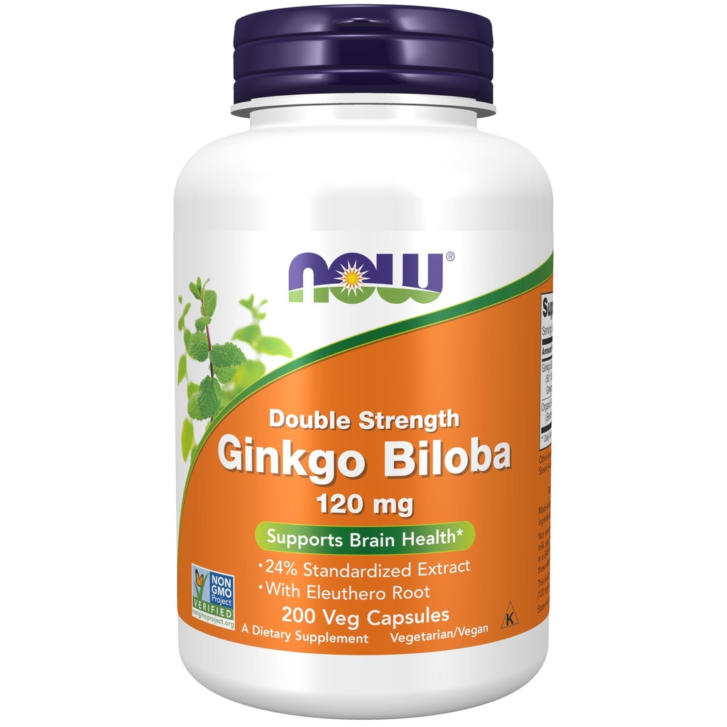 Teraz Foods Doplnky, Ginkgo Biloba 120 mg, Double Strength, Non-GMO Project Overené, 100 Veg Kapsule
