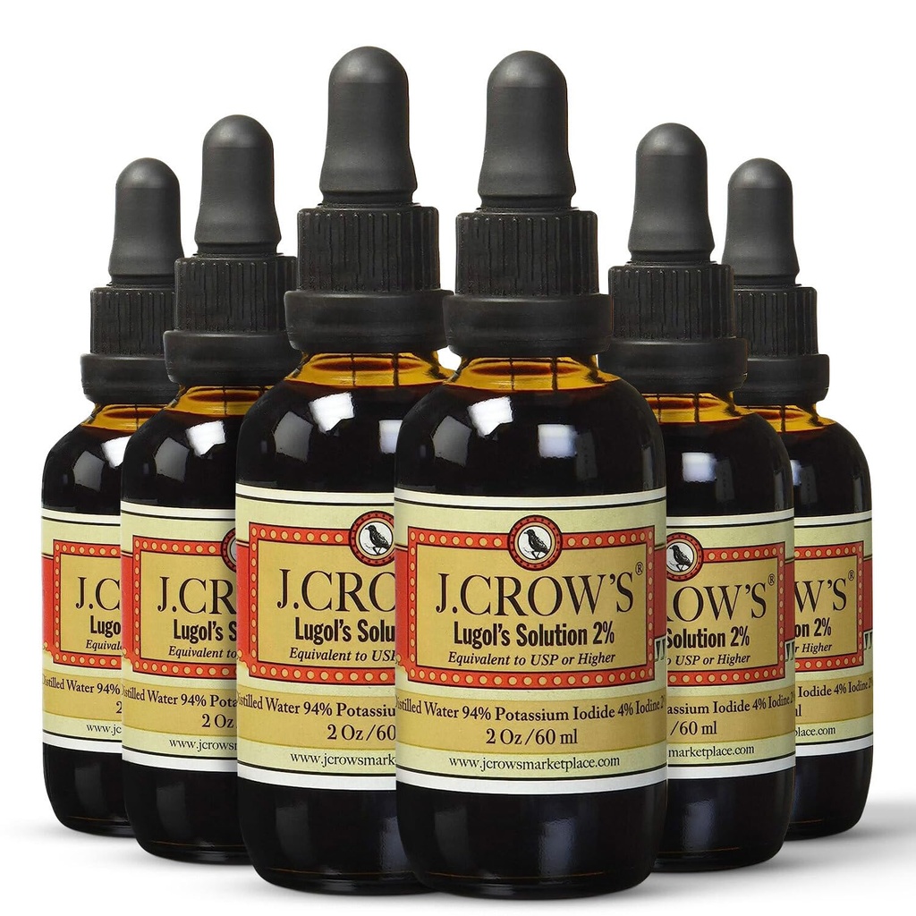 J.CROW'S® Lugol's Solution of Iodine 2% 2 oz (6 fľaša)