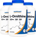 Nutricost L-Ornithine 500 mg; 180 kapsúl (3 fľaše)